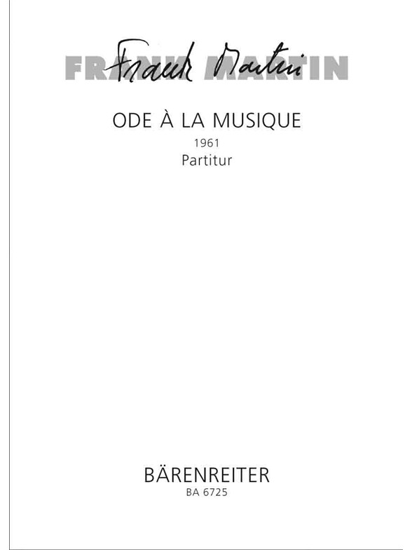 Ode à la Musique - Martin, Frank