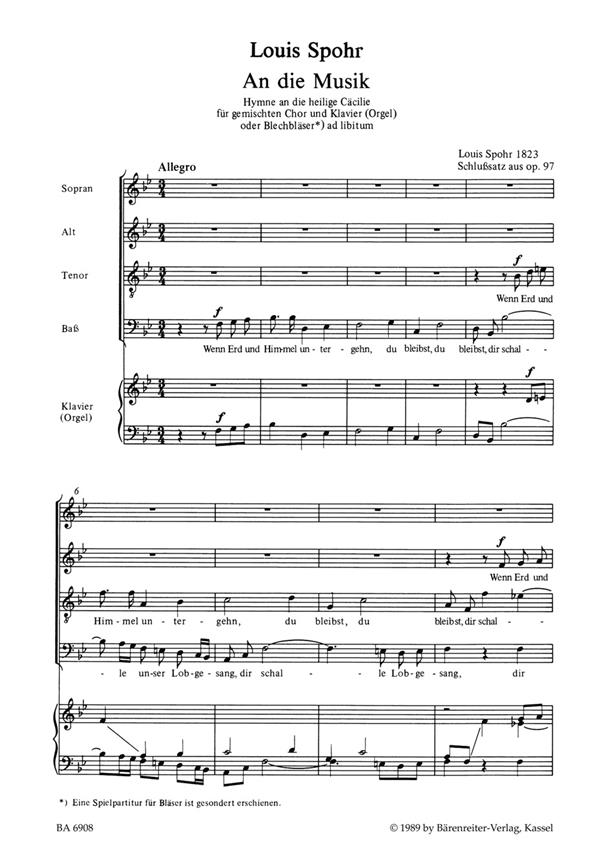 An die Musik - Spohr, Louis