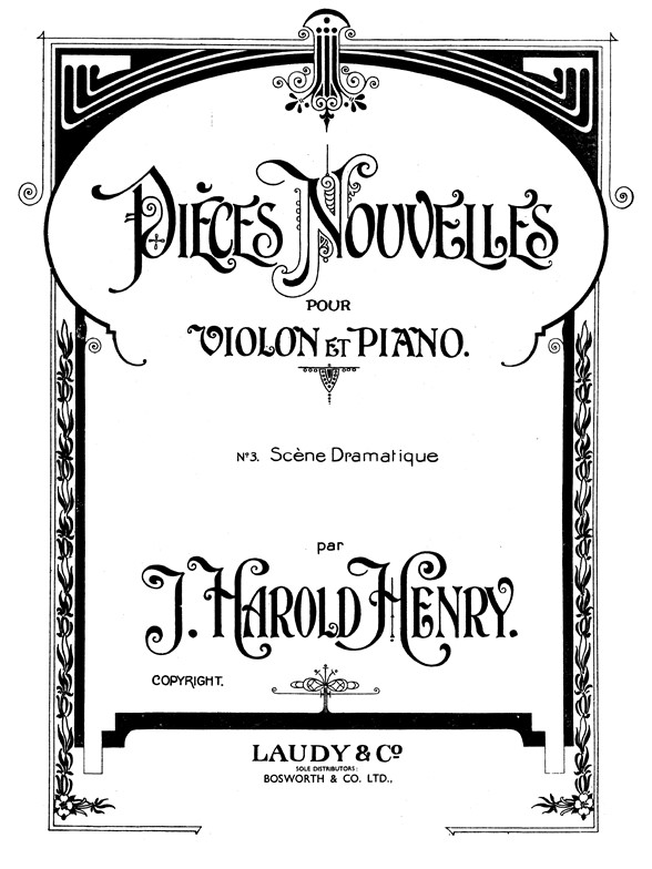 Henry, J H Scene Dramatique Vln/Pf