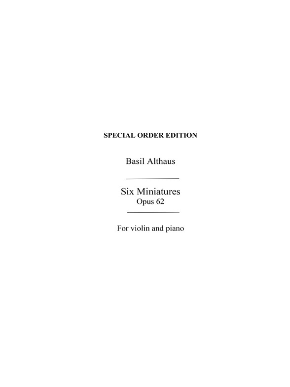 B. Althaus: Six Miniatures