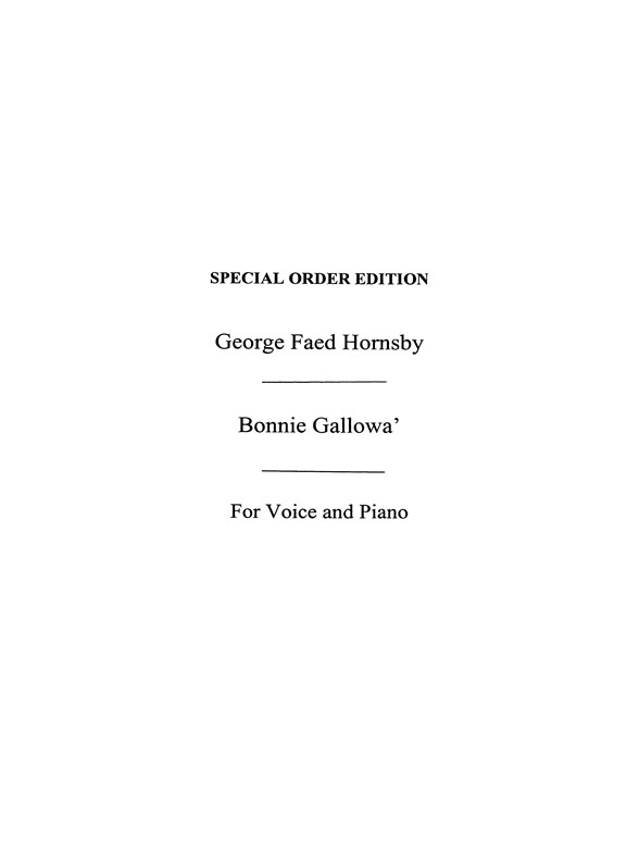 Hornsby, G F Bonnie Gallowa' G Vce/Pf