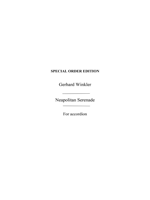 Winkler, G Neapolitan Serenade Acdn