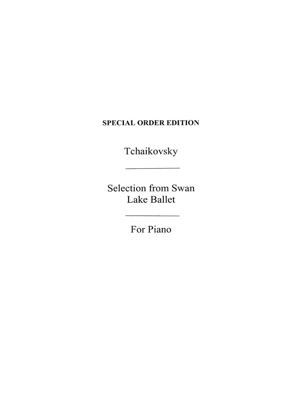 Tchaikovsky Swan Lake Ballet Selection (Charrosin) Pf