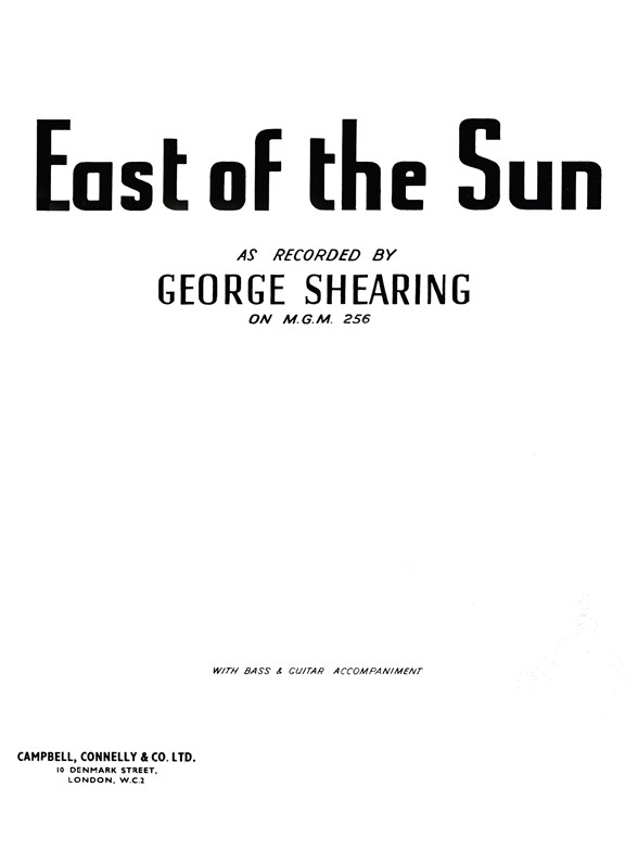 East Of The Sun (Shearing) Pf