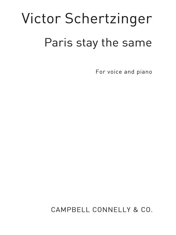 Schertzinger, V Paris Stay The Same Pvg