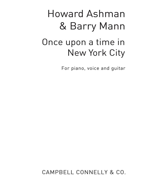 Mann Once Upon A Time In New York City Vocal Lead Sheet