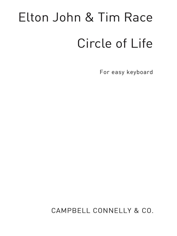 Elton John: Circle Of Life For Easy Keyboard