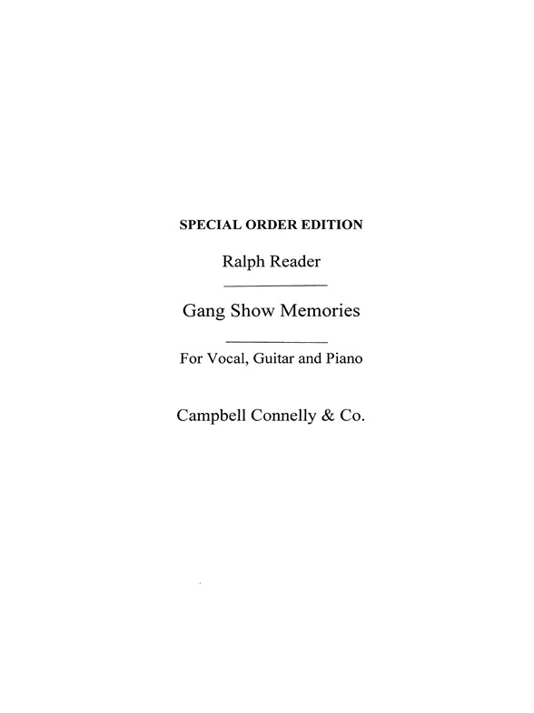 Reader: Gang Show Memories