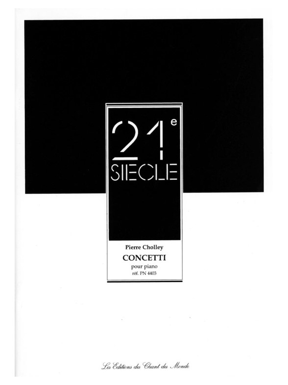 Pierre Cholley: Concetti, Version Pour Piano