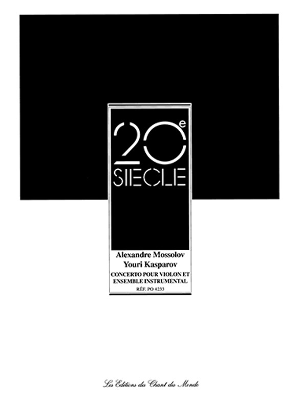 Alexandre Mossolov: Concerto Pour Violon Et Ensemble Instrumental