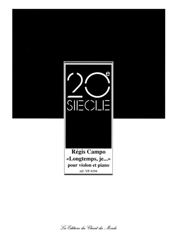 Régis Campo: "Longtemps, Je"