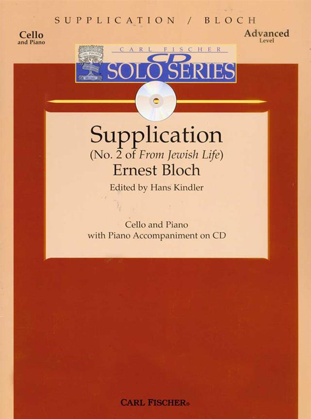 Bloch Supplication No. 2 Vlc Bk/Cd