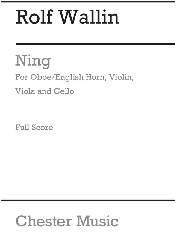 Rolf Wallin: ning (Score)