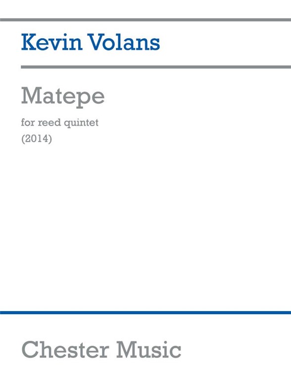 Kevin Volans: Matepe For Reed Quintet (Score/Parts)