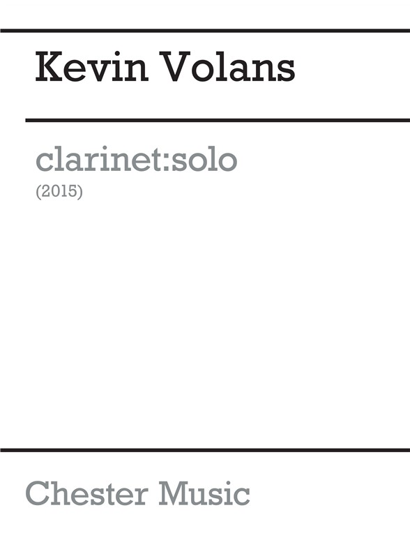 Kevin Volans: clarinet:solo