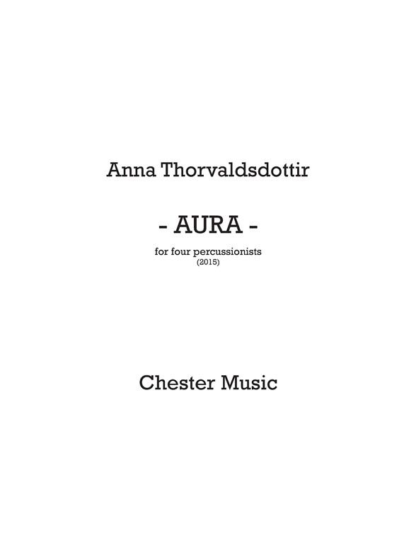Anna Thorvaldsdottir: - AURA - (Score/Parts)