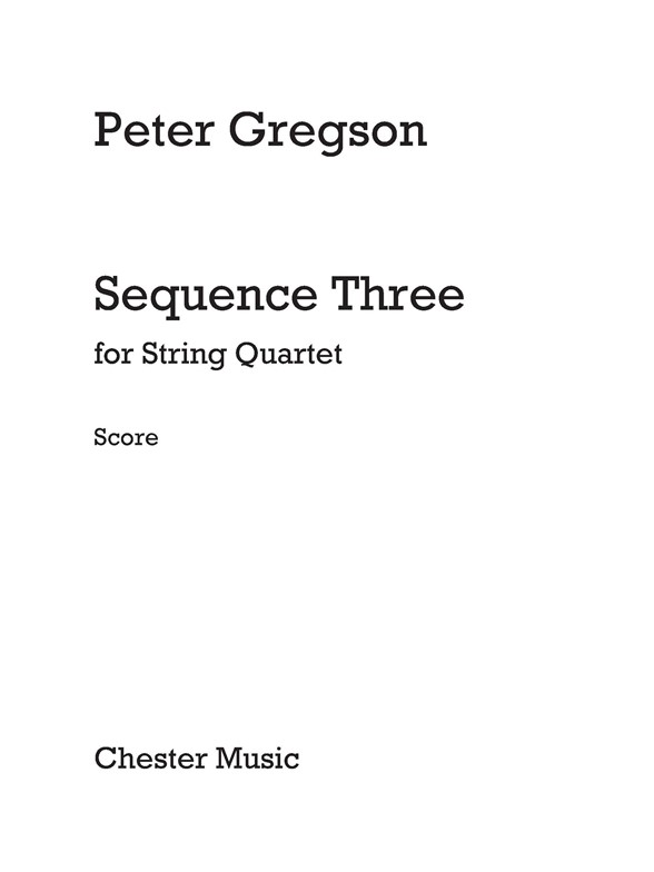 Peter Gregson: Sequence Three
