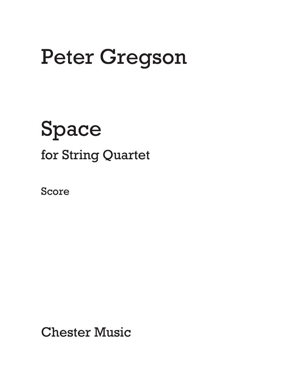 Peter Gregson: Space (Score/Parts)