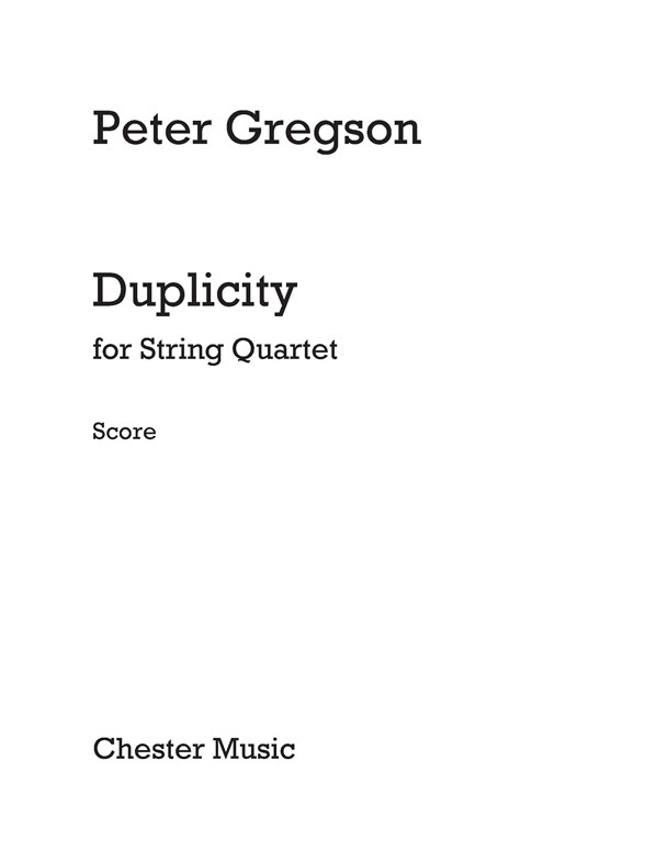 Peter Gregson: Duplicity (Score/Parts)