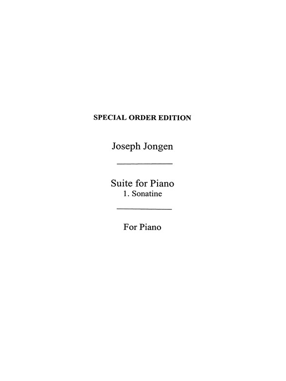Joseph Jongen: Sonatine Op. 60/1
