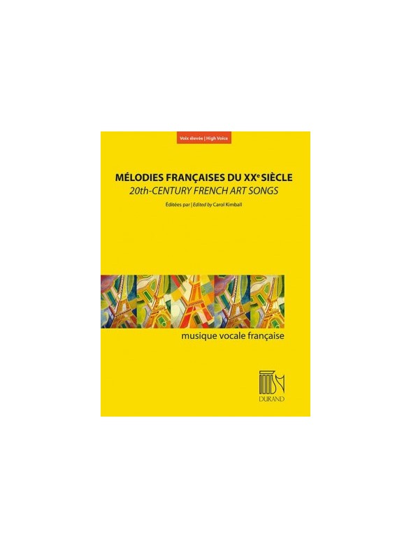 Melodies Francaises Du Xxe Siecle (Kimball) High Voice/Piano Book