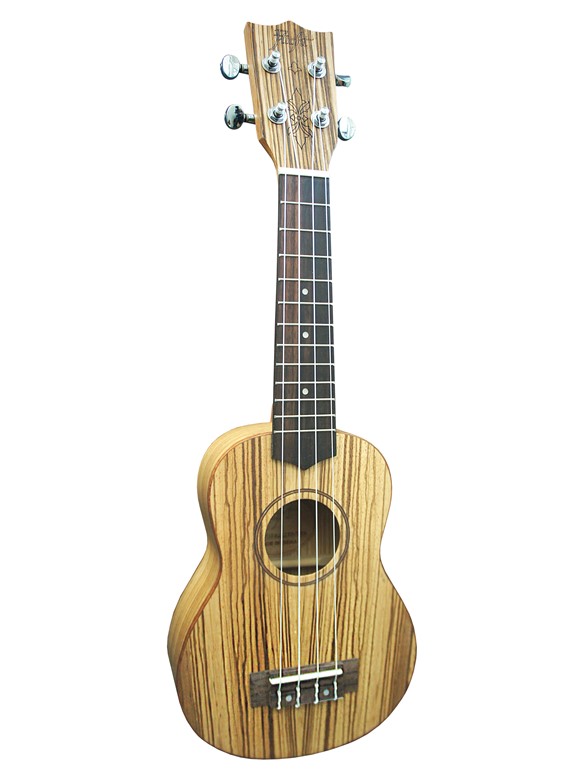 Soprano Ukulele - Zebrano med kvalitetstaske Flight DUS322