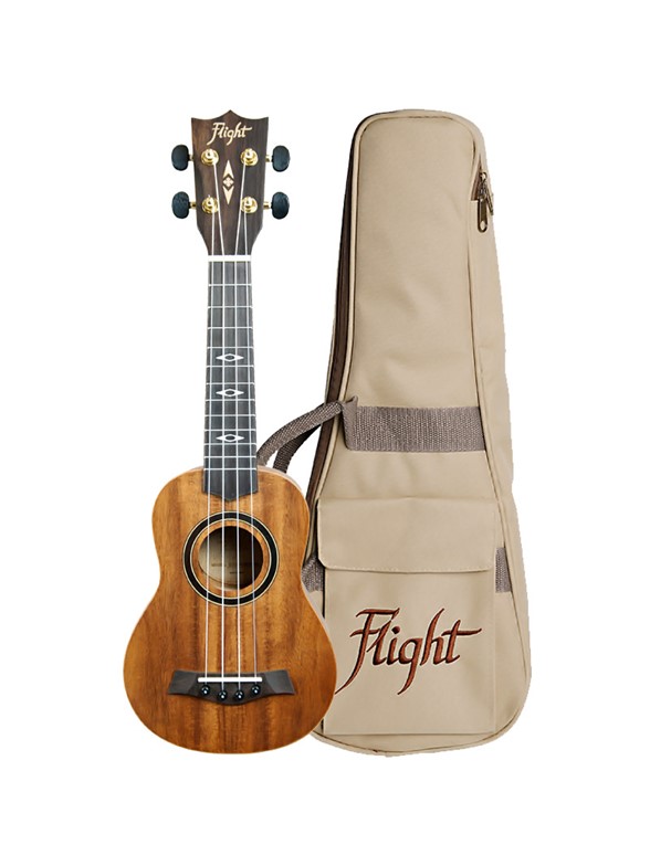 Sopran Koa Ukulele (med taske) Flight DUS440