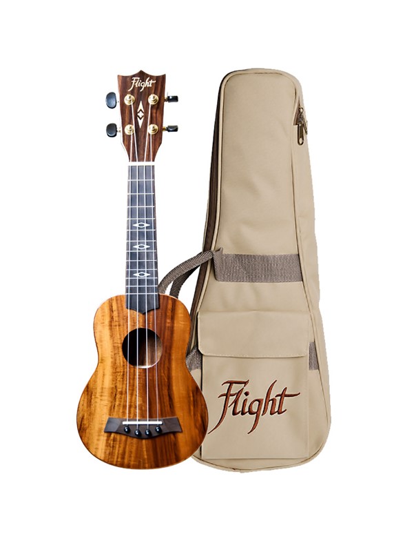 Sopran Koa Ukulele (med taske) Flight DUS445