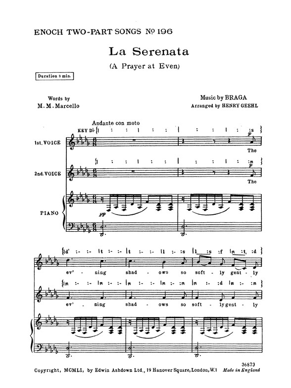 Braga La Serenata 2 Pt/Pf