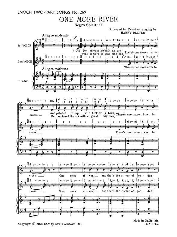 Dexter, H One More River 2pt/Piano