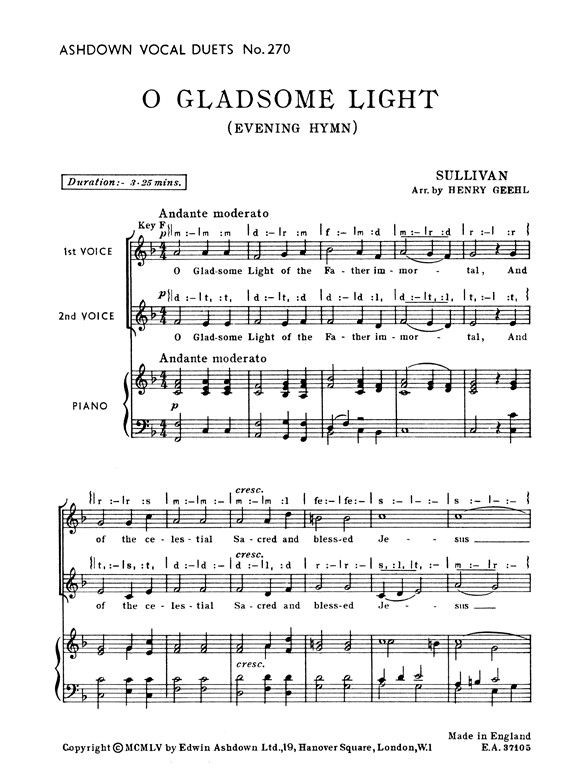 Sullivan O Gladsome Light 2pt/Pf