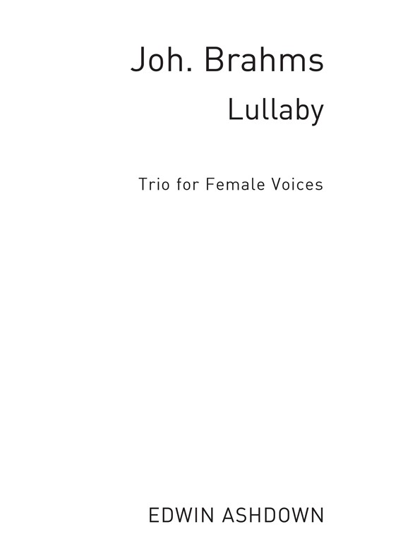 Brahms Lullaby Ssa