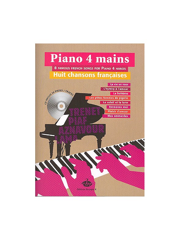 Piano 4 mains, 8 Chansons Françaises