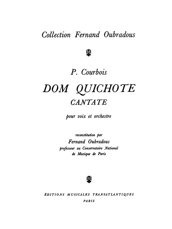 Jean-Pierre Courbois: Dom Quichotte