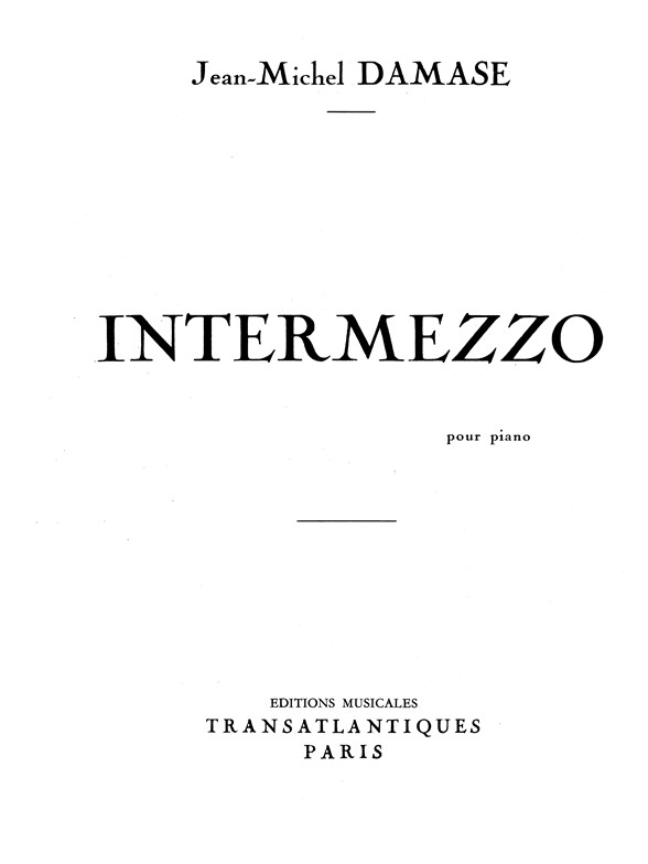 Jean Michel Damase: Intermezzo