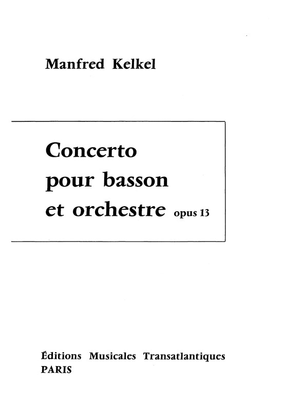 Manfred Kelkel: Concerto (Full Score)