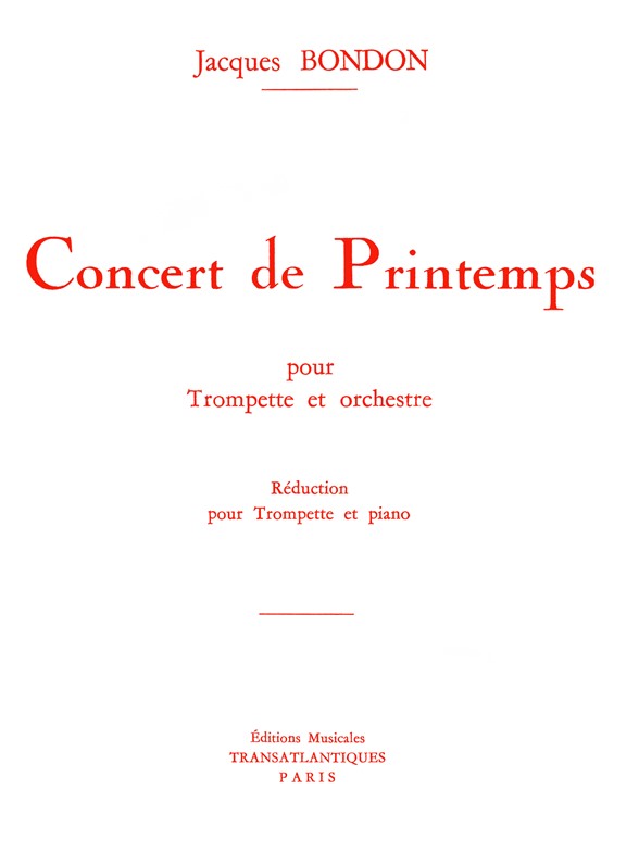 Jacques Bondon: Concert De Printemps