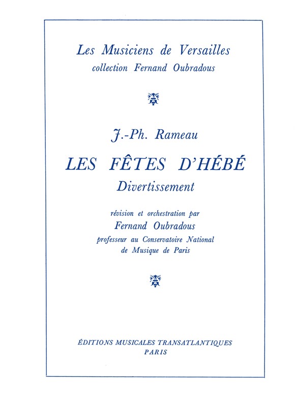 Jean Philippe Rameau: Les Fêtes D'Hébée, Divertissement
