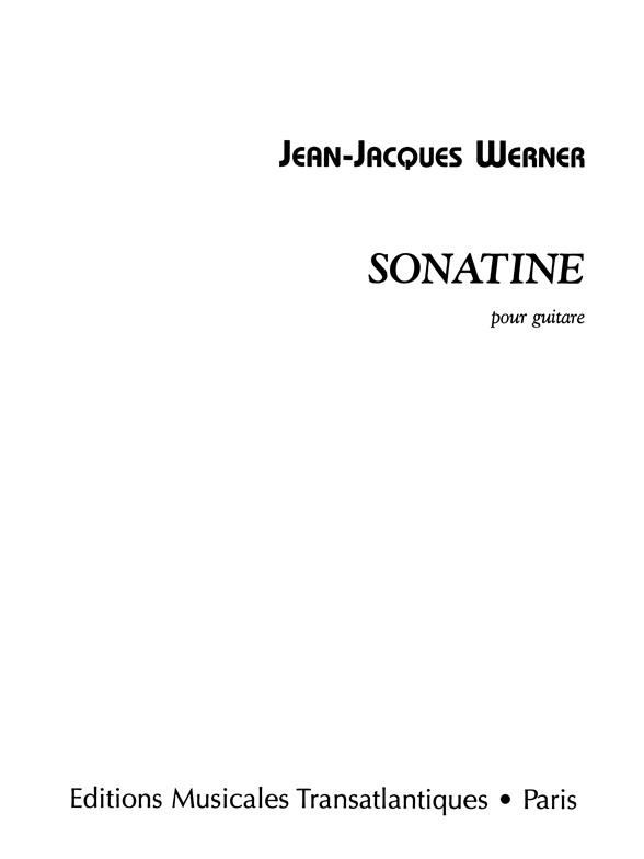 Jean Jacques Werner: Sonatine