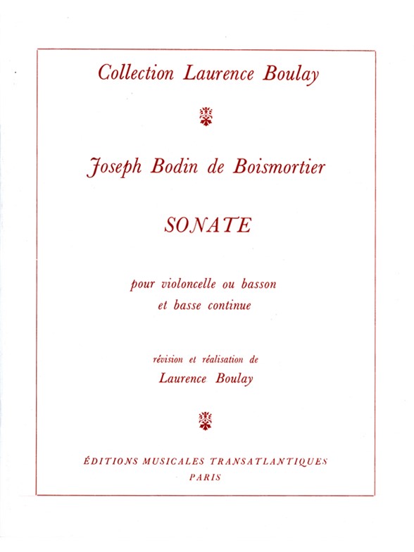 Joseph Bodin De Boismortier: Sonate