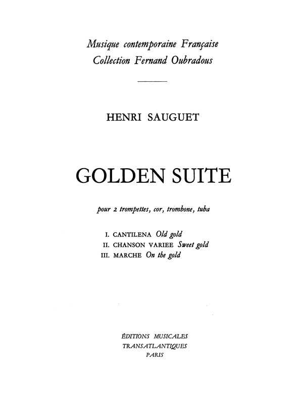 Henri Sauguet: Golden Suite
