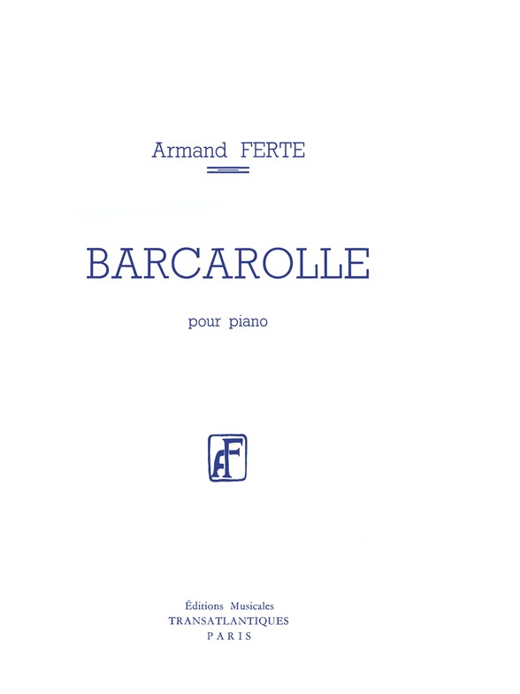 Armand Ferte: Barcarolle
