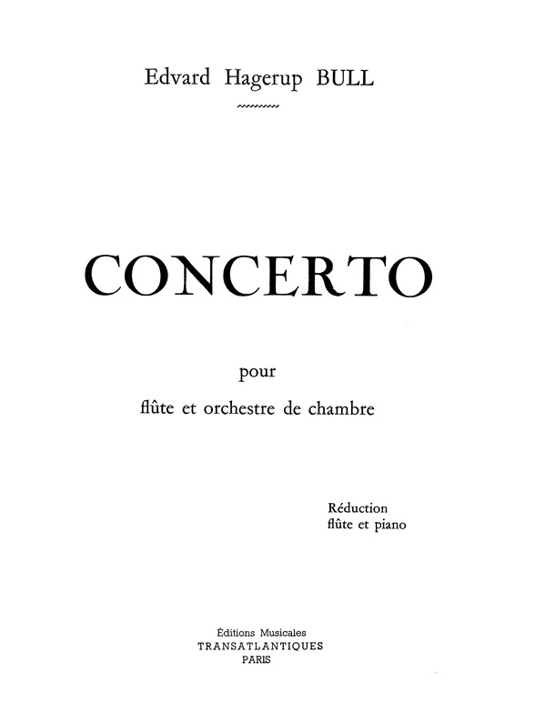 Edward Hagerup Bull: Concerto