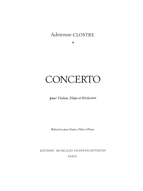 Adrienne Clostre: Concerto
