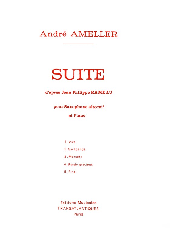 André Ameller: Suite D'Après Rameau