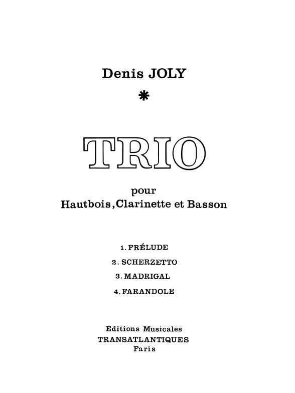 Denis Joly: Trio