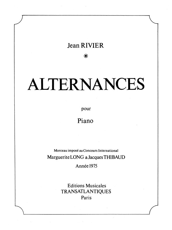 Jean Rivier: Alternances