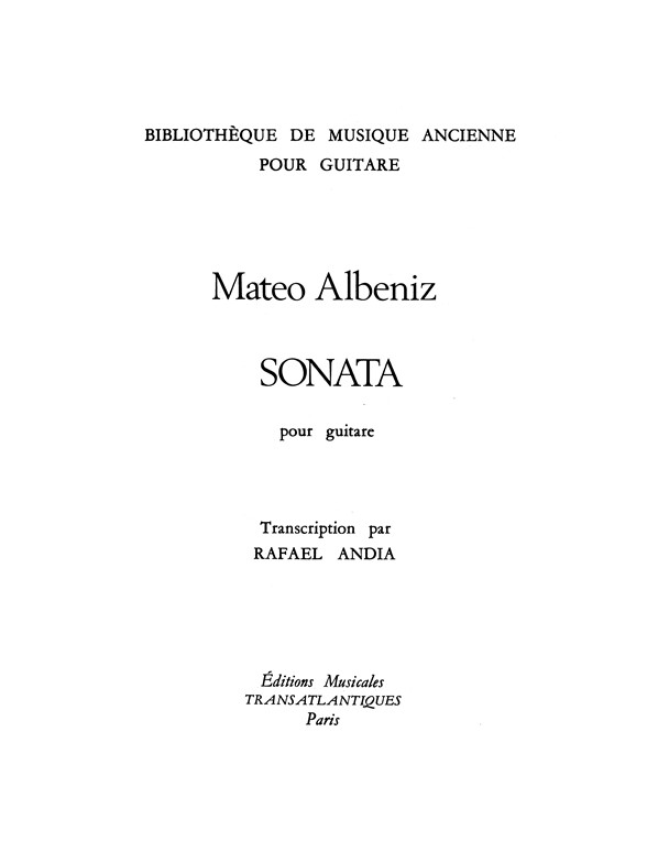 Matteo Albeniz: Sonata