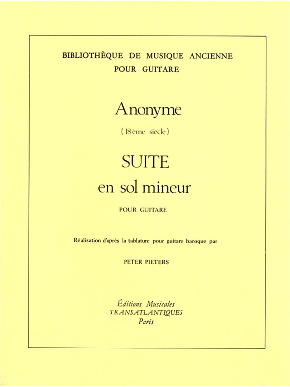 Anonyme: Suite En Sol Mineur