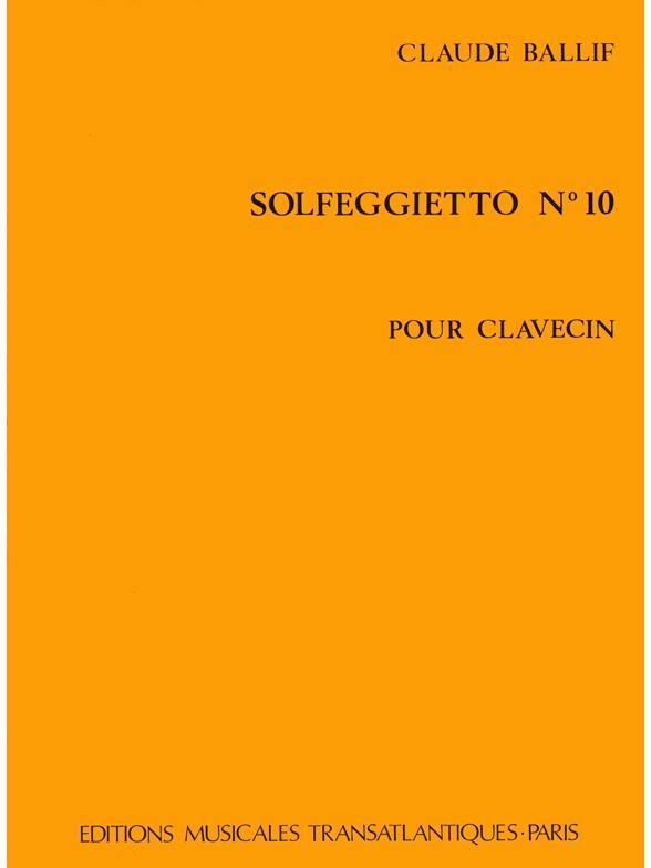 Claude Ballif: Solfeggietto N°10 Op.36